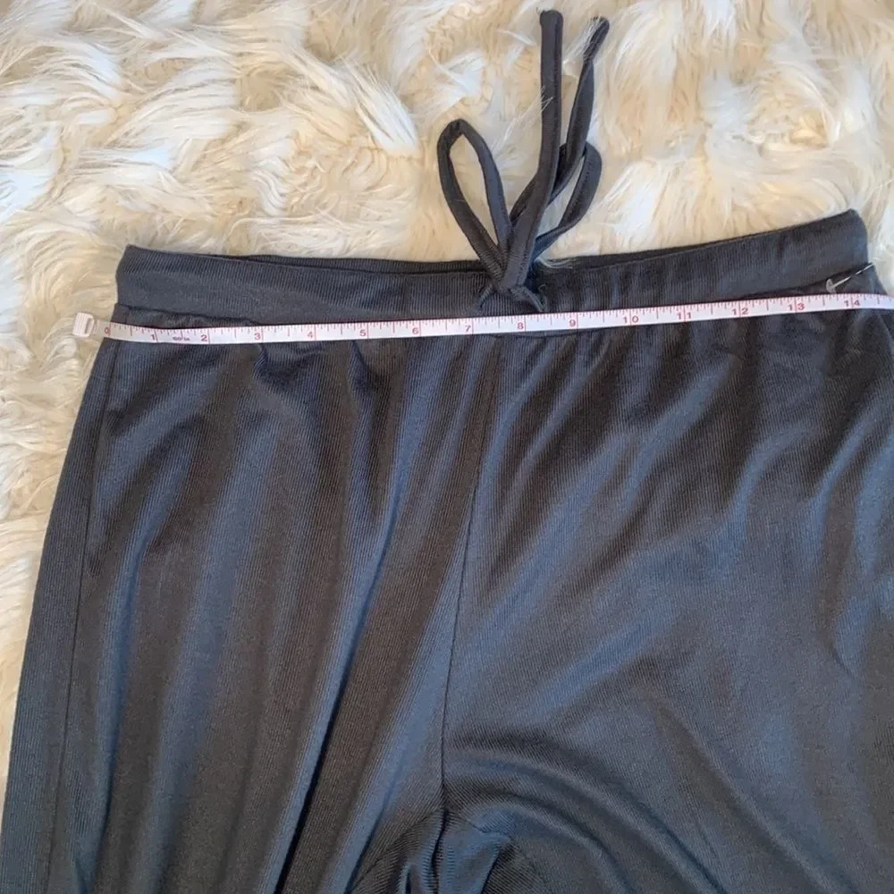 Women’s Natori Ribbed Super Soft Pajama Pant in Dark Gray Size Small